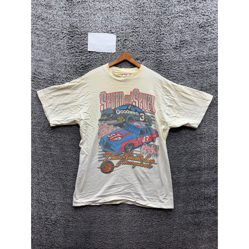 Vintage 7 & 7 Dale Earnhardt & Richard Petty Winston Cup Champions T-Shirt XL